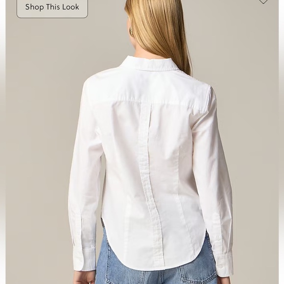 NWT! J. Crew Womens $89 Shrunken Button-up Shirt Cotton Oxford Size 2 #CD051 - Picture 3 of 7